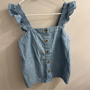 J. Crew Light Blue Denim Top